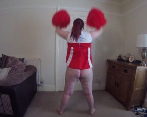 Mom Dancing in Cheerleader outfit