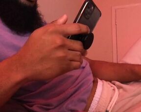 Teasing my dick to a video a fan sent me