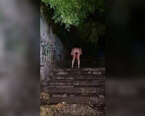 Pissing on public street