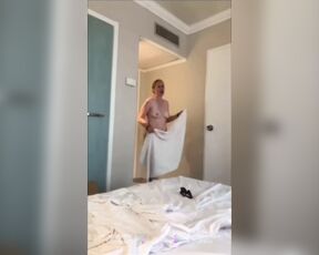 Family holiday mom sneaks into step son hotel room and fucks him and undressed in front of him