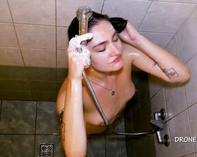 Paulina in the shower. Czech voyeur porn