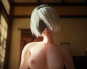 NieR:Automata 3D porn: 2B Riding Cowgirl