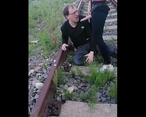 Anal training for sissy slut on train tracks. Full video on my Onlyfans ( link in bio)