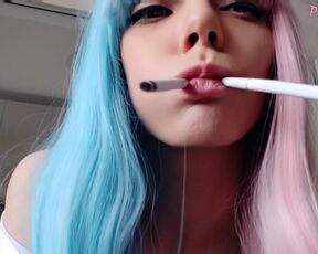 Anime Egirl smoking two cigarettes at the same time (full vid on my 0nlyfans/ManyVids)